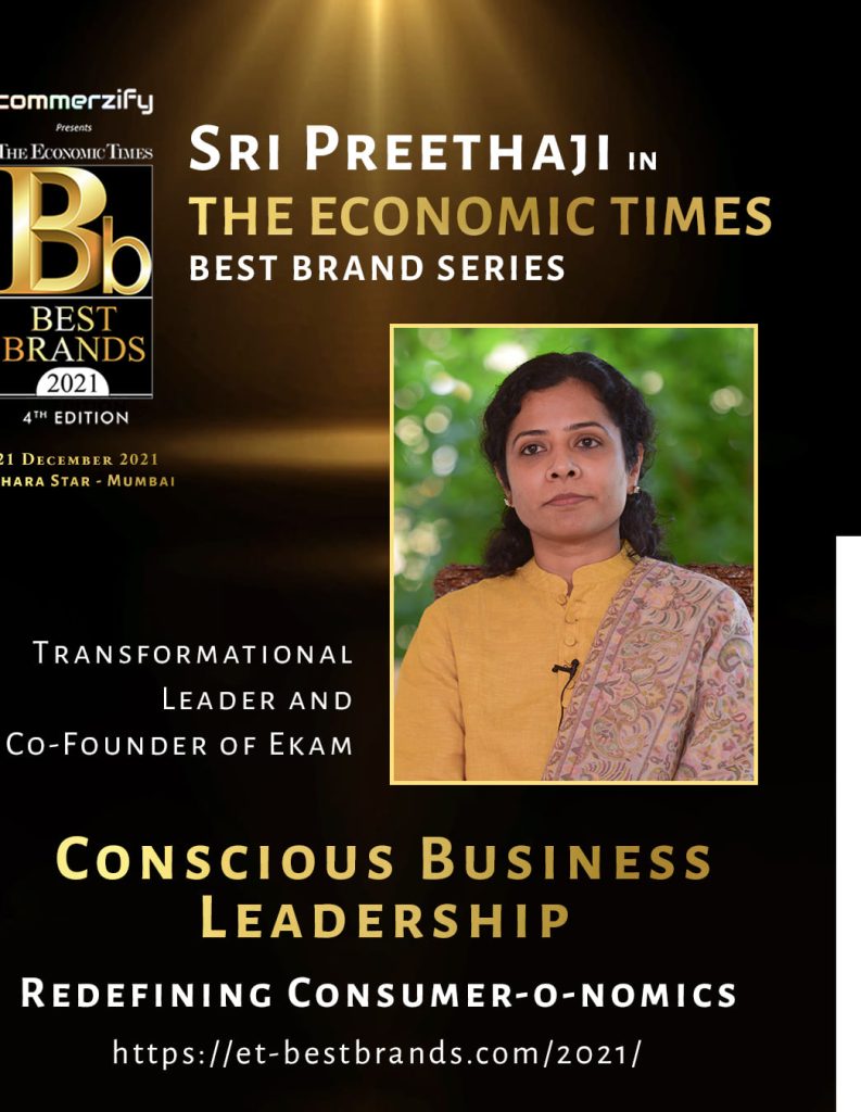 Sri PREETHAJI addressed at The economic Times